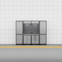 Sistema de Gabinetes Modulares Personalizados para Taller, Gabinete de Herramientas con Cajones y Banco de Trabajo Industrial Extraíble