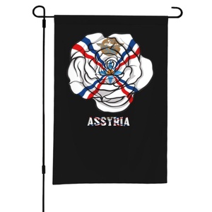 Bandera de Jardín de Asiria y América, 12x18 Pulgadas, Doble Cara, Colores Vivos, Resistente a la Decoloración, para Decoraciones Festivas en Exteriores - Product Image 3