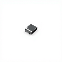 Conector USB Tipo-C Macho/Hembra con Contactos de Cobre y Carcasa de Acero Inoxidable de 6 Pines y 4 Cables para PCB