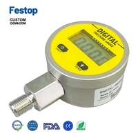 Festop Digital Pressure Gauge 0-1.6MPa Shock Resistant Digital Manometer for Water Oil Gas Hydraulic Vacuum Pressure Measurement