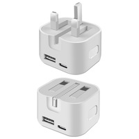Original USB C cargador enchufe UK PD 35W QC3.0 cargador de bloque de energía cargador de pared rápido bloque teléfonos móviles tabletas enchufe de puertos duales