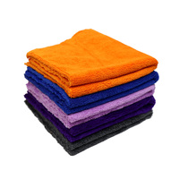 Serviette en microfibre 550 g/m² avec logo personnalisé, en polaire corail ultra-douce sans bords pour le séchage, le lavage, le lustrage et le polissage des voitures