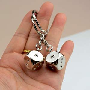 Creative Dice Metal <b>Gifts</b> Craft Keychains Portable Hanging Accessories Pendant Activities - Product Image 1