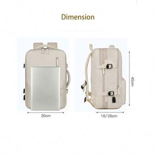 Sac à dos pour homme tendance, sac à dos à grande capacité de 35 L, compartiment pour ordinateur, sac à dos de voyage pour l'avion - Product Image 5