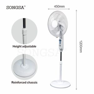 Ventilateur sur pied solaire rechargeable <span class=keywords><strong>de</strong></span> 16 pouces à <span class=keywords><strong>prix</strong></span> <span class=keywords><strong>d</strong></span>'usine pour usage domestique extérieur, avec panneau solaire inclus - Product Image 4