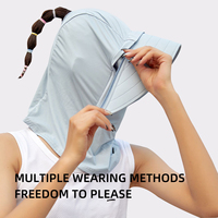 UPF 50 + femmes chapeaux de soleil été Anti-ultraviolet pliable chapeaux de soleil avec masque pour la pêche voyage cyclisme