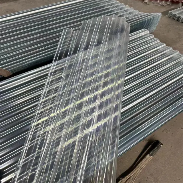 Factory Roof Skylight Fiberglass Transparent Roofing Sheet FRP Long Service Life GRP Material Translucent Corrugated Roof Panel