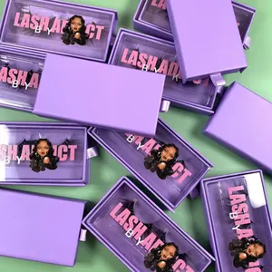 Full strip lashes 3D logo printing pull out lash cases private label 25 mink eyelashes vendor