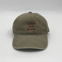 Logotipo bordado personalizado Material de algodón lavado 6 paneles de moda sombrero de papá sin estructura
