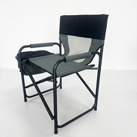 Chaise de camping pliable légère Logo Travel avec accoudoirs, porte-gobelet et sac isotherme latéral