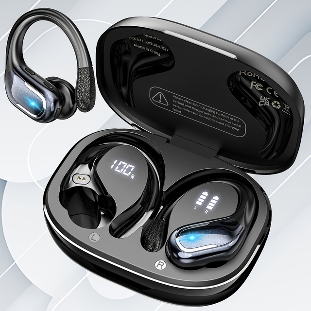 BX27 Ear Hook Earbuds Ear Hanging Type Earphones Ai Voice Translator Headset Open Ear Sports Headphones Ows Blue tooth Earphone