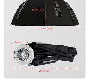 . Triopo K3-65cm Quick Realse <span class=keywords><strong>Softbox</strong></span> Bowens Adapter Mount Octagon <span class=keywords><strong>Softbox</strong></span> <span class=keywords><strong>für</strong></span> Blitzlicht Speed lite - Product Image 2