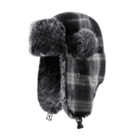 Gorro Ushanka Térmico de Invierno Personalizado QJ OEM, Nuevo Gorro LeiFeng a Cuadros para Hombre y Mujer, Gorros de Exterior Modernos de Alta Calidad