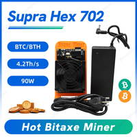 Bitaxe Supra Hex 702 3TH/S SHA256 비트코인 ​​채굴기 90W 저전력 오픈 소스 WiFi