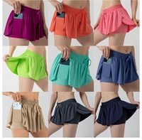 Shorts 2 en 1 assortis Maman et Moi avec poches, pour yoga, gym, tennis, shorts fluides