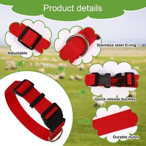 Kwerdas Goat Collars 8 Pack Adjustable Nylon With <b>Bell</b> For Small Farm Animals Sheep <b>Cow</b> Anti-Lost Grazing - Product Image 3
