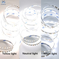 Haute qualité DC12V 2835 8mm 12 W/M 120LED bande lumineuse LED IP22 deux couleurs blanc/chaud lumière neutre support en cuivre corps en PVC