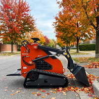 Mini Skid Steer Loader, Caricatore Compatto Cingolato, Diesel Idraulico EPA Euro 5 per Fattoria, Giardino e Cantiere