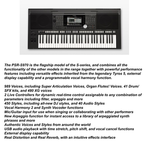 <span class=keywords><strong>Teclado</strong></span> electrónico arreglador Jelo de segunda mano, 95% nuevo, <span class=keywords><strong>PSR</strong></span>-<span class=keywords><strong>S970</strong></span> de 61 teclas, acero inoxidable, sonido premium, secuenciador avanzado 415 - Product Image 2