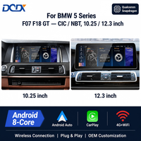Radio para Auto con Qualcomm Wireless Carplay y Android Auto para BMW Serie 5 F07 GT Sistema CIC NBT Reproductor de DVD GPS Navegación Multimedia