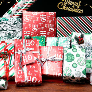 Wholesale 80gsm Metallic <b>Christmas</b> <b>Wrapping</b> <b>Paper</b> Roll 43*300cm Custom <b>Luxury</b> Gift Packaging - Product Image 6