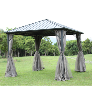 Factory Custom Outdoor Wrought Iron Luxury Gazebo Tents Canopy Garden Pergola Gazebo With Netting
