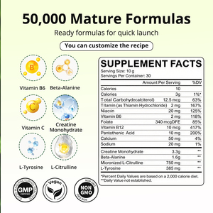 Poudre de Protéine de Lactosérum OEM ODM, Supplément Hyperprotéiné avec Calcium et Potassium, Saveur Vanille, Formule Personnalisée, Vente en Gros en Vrac - Product Image 2