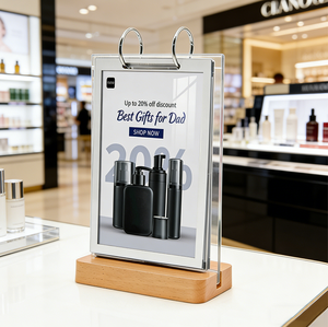 Pratico Espositore da Banco Regolabile in Acrilico, Vetrina Trasparente per Negozio, Promozione e Fornitura al Dettaglio - Product Image 1