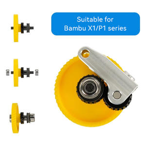 Nuevo Extrusor de Impresora 3D Hongyan <span class=keywords><strong>Bambulab</strong></span> X1/<span class=keywords><strong>P1P</strong></span> Universal de Acero Endurecido de una Pieza, Engranaje con Mango de Metal, Piezas de Impresión Bambu Lab - Product Image 3