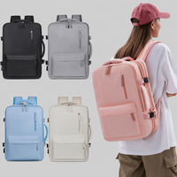 Sac à dos pour ordinateur portable de voyage de luxe en nylon Oxford imperméable, tendance, avec poche latérale et logo personnalisé, vente chaude