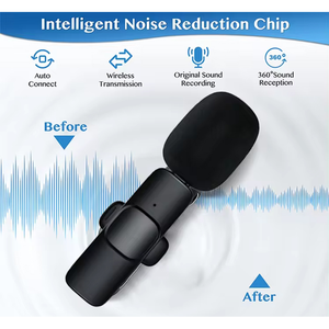 Système de microphone sans fil professionnel 3-en-1 K15 Enregistrement vidéo Vlog Mic Type C Flip Collar Lavalier Special Edition - Product Image 6