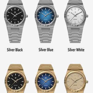 Montre à quartz pour homme PAGANI Design 2024 New VJ21 37MM, luxe, sport, acier inoxydable, étanche 10 bars, fine (7 mm), verre lumineux - Product Image 3
