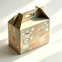 Caja de Bebidas Corrugada Directo de Fábrica para 2/4/6/12/24 Botellas, Caja de Vino Ecológica, Caja para Dulces