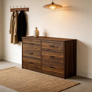 <span class=keywords><strong>Commode</strong></span> de rangement convertible moderne en bois de <span class=keywords><strong>grande</strong></span> taille avec 6/7/<span class=keywords><strong>8</strong></span>/9 <span class=keywords><strong>tiroirs</strong></span>, poignées dorées, montage facile, chambre à coucher, salon - Product Image 2