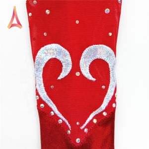 Необычное гимнастическое трико с длинным рукавом, красный трико для девочек - Product Image 6