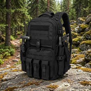 Heavy Duty 1000D Cordura Nylon Tactical Entry Tool <b>Backpack</b> <b>Black</b> <b>Waterproof</b> MOLLE System Industrial Equipment Carrier - Product Image 2