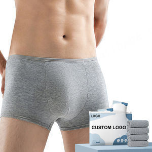 Calzoncillos desechables personalizados para hombre, cintura elástica, 100% algodón blanco desechable, calzoncillos bóxer para hombre, ropa interior para hombre - Product Image 1