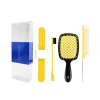 Ensemble de 4 brosses à cheveux bling-bling pour Salon professionnel, brosse à cheveux