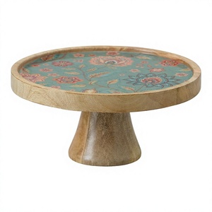 Support à gâteau en bois élégant, présentoir à desserts, plateau de service décoratif pour gâteaux, pâtisseries, cupcakes, fêtes, mariages, anniversaires - Product Image 1