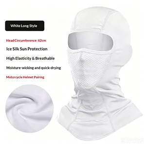 Balaclava d'été en soie glacée, styles variés, protection UV, respirante, séchage rapide, élastique, masque intégral pour vélo de route, VTT, moto - Product Image 4
