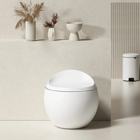WC intelligent électronique Olife Banos China, couleur blanche, siphon en S, chasse d'eau automatique, fonctionnement japonais, forme ronde, en forme d'œuf