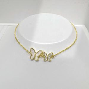 Pulsera geométrica de plata de ley 925 con baño de oro de 18k, diseño de concha, venta al por mayor, para mujer, con gemas finas. - Product Image 5