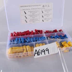 Connecteurs rapides IQIHUI Bullet 160 pièces rouge bleu jaune mâle femelle pour câblage automobile - Product Image 3