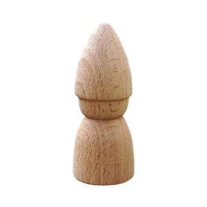 Figurine de poupée en bois de hêtre naturel sculpté, à peindre soi-même, non finie, décoration de bureau, artisanat en bois, ornement pour enfants - Product Image 1