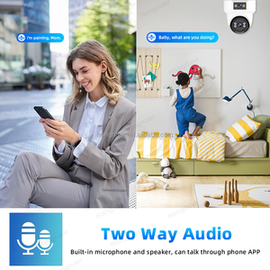 Hongnaer 4MP Detección de movimiento Cámara Domo inalámbrica PTZ para interiores V380 Pro Lente dual Vigilancia en el hogar IP CCTV Cámara DE SEGURIDAD WiFi - Product Image 5