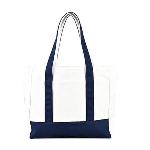 Bolsa de mano personalizada con cierre de cremallera superior, bolsas de compras personalizadas al por mayor, bolsa bordada de lona a la moda con imagen - Product Image 4