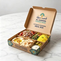 Boîte à lunch avec séparateurs, conteneur alimentaire avec compartiments, boîte d'emballage alimentaire jetable en papier kraft