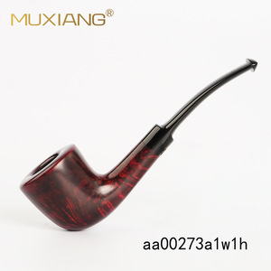 Muxiang Wood Briar Pipe Bent Type Tobacco Smoking Pipe aa00273a1w1h - Product Image 1