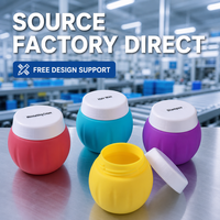 Ensemble de flacons de voyage en silicone, lot de 4, 50 ml, pliables, rechargeables, de qualité alimentaire, écologiques, pots pour soins de la peau, organiseur de pilules, récipient pour crème