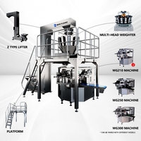Machine de remplissage et de scellage automatique de sachets préformés en plastique/feuille métallique Doypack avec fermeture éclair pour aliments, noix, collations, haute productivité